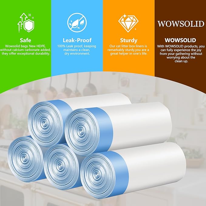 80 Count Cat Litter Box Liner for Automatic Cat Litter Box and Litter Box Robot 5/4/3, Heavy-Duty Tear-free Drawstring Receptacles Bags Thickened Waste Bags, 25.2 x 15.7 IN