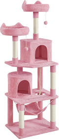 Topeakmart 70.5in Cat Tree, Cat Furniture with 2 Condos & 2 Foam-Padded Perches & Scratching Post & Fur Ball, Cat Tower for Indoor Cats