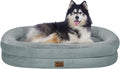 Orthopedic Waterproof Large Dog Bed: Memory Foam Washable Dog Bed with Bolsters - XXL Orthopedic Removable Cover for Medium Large Sized Pet - Non-Slip Bottom - Grey