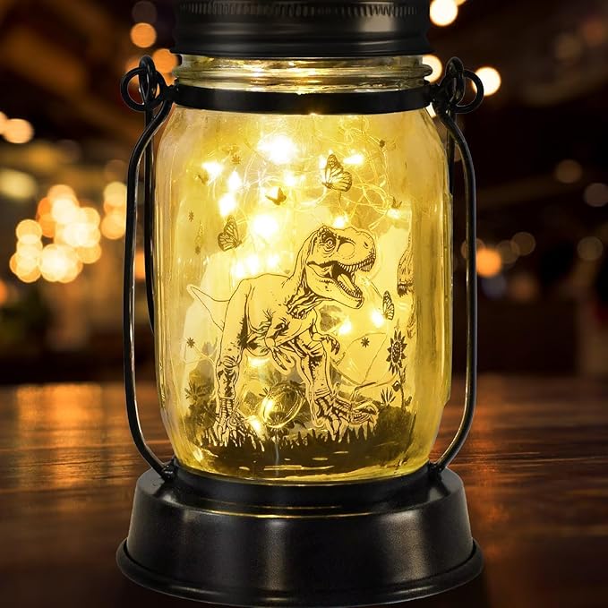 kyoryuger for Teens Boy Dinosaur Solar Lantern for Kids, Solar Lights Aesthetic Room Decor for Teen Girls Boys, Garden Decoration Outside for Yard, Patio,Backyard,Porch