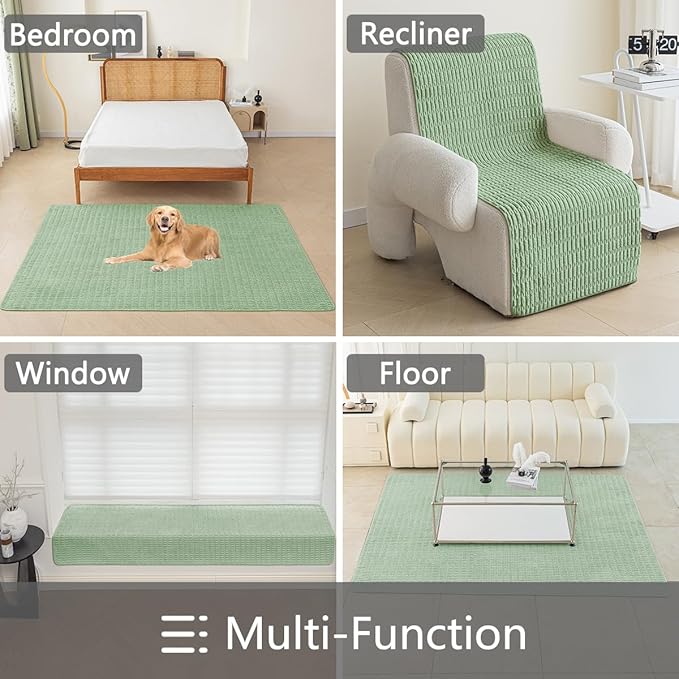 Muamar Dog Bed Cover Sofa Protector,Anti Slip Waterproof Sofa Covers for Living Room Couch Covers,Sofa Mat,Seat Cover,Dog Mat,Pet Pad for Furniture 1 Piece (60x70 inch, Sage Green)