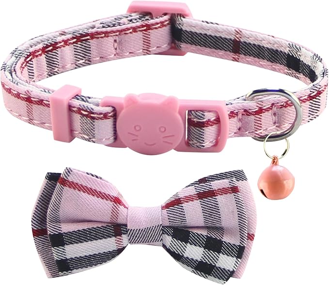 SuperBuddy Cat Collars Breakaway with Bell - 2 Pack Cat Safety Collars for Boys & Girls - Safety Buckle Kitten Collar for Pet Supplies,Stuff,Accessories