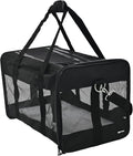 Amazon Basics Airline Approved Soft-Sided Mesh Pet Travel Carrier with Shoulder Strap, Removable Washable Fleece Pad, Top Opening, Ventilation for Dog, Cat, up to 22 pounds, 19.7Lx12Wx12H in., Black