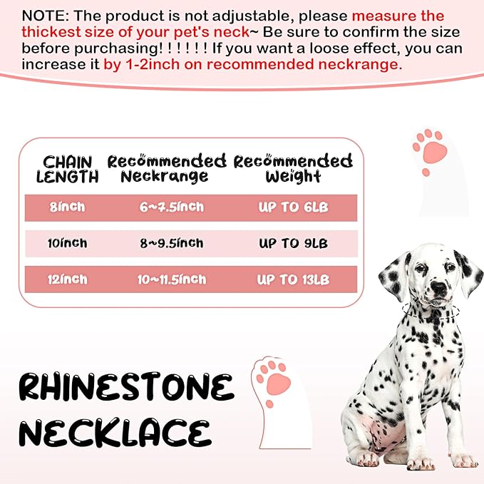 Hillban Dog Chain Gold-Plated Diamond Collar with Heart Rhinestones Jewelry Pet ID Tag Chain Bling Puppy Collar with Personalized Name Tag for Small Medium Large Dog Cat(Rose Gold,10 Inch)