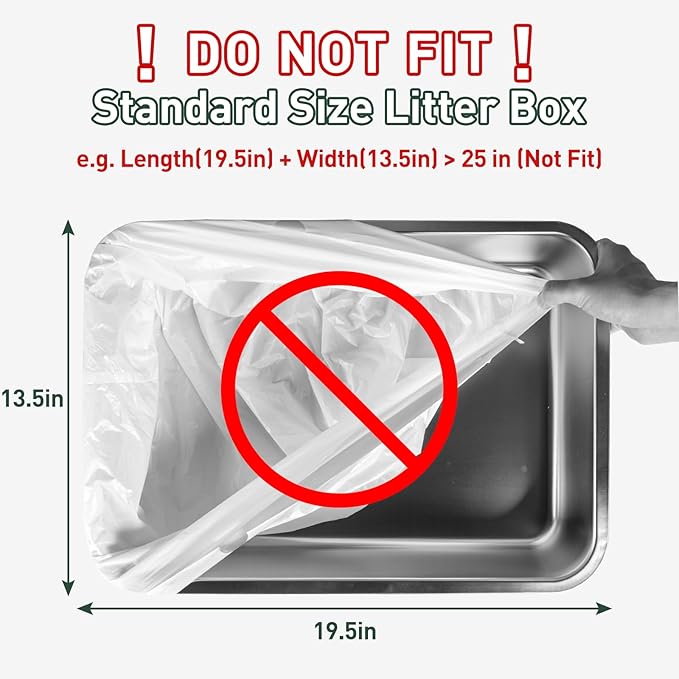 ANWA 120 Count Cat Litter Box Liners for Automatic Cat Litter Box and Litter Box Robot 4/5, Heavy-Duty, Extra Thick, Economy Bulk Pack