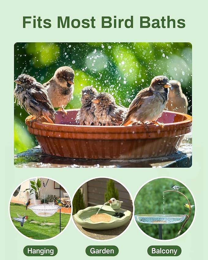 Bird Bath Purification Disk Pure Copper Outside Winter Solar Power Birdbath Hummingbird Bee Water Fountain Window Feeder Stand Nectar Food Pole House Hanging Birdhouse Small Large Accessories