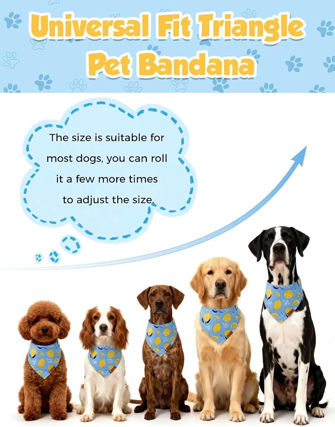 Luxury Double-Layer Dog Birthday Bandana – Handmade, Silk-Soft Polyester for All Dog Sizes | Birthday & Party Outfit | Gift-Ready Pet Accessory(Yellow, Small)