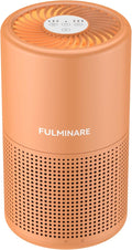 FULMINARE Air Purifiers for Home Bedroom H13 True HEPA Air Purifier, 3 Speeds, Timer, 24dB Quiet Air Cleaner With Night Light, Portable Small Desk Air Purifier for Smoke, Kitchen, Office, Lava Orange