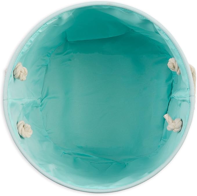 Bone Dry Pet Storage Collection Collapsible Bin, Medium Round, Aqua