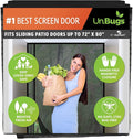 UnBugs Magnetic Screen Door - Fits Patio Door & Sliding Doors up to 72 x 80 Inches MAX - Pet & Kid Friendly, Self-Closing - Hands Free Magnet Closure Keeps Bugs Out & Breeze in