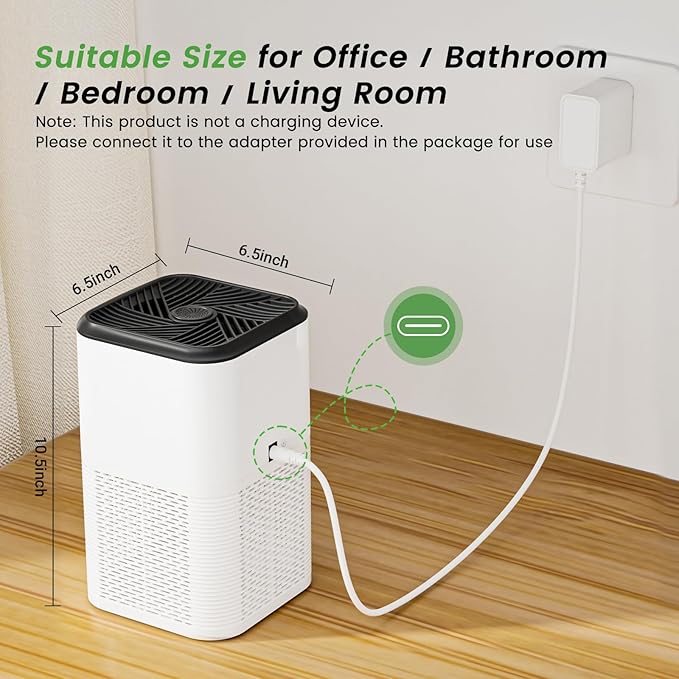 Air Purifier for Home Large Room Up to 1750ft²,3-in-1 Filter with Sleep Mode,Air Purifier with Aromatherapy Diffuser for Office,Living Room,Bedroom,Remove Smoke Odor,Home Pets,White Black