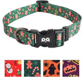 QQPETS Adjustable Soft Dog Collar: Print Flower Pink Multicolor Cute Patterns for XS Small Medium Large Pet Girl Boy Puppy Walking Running Training