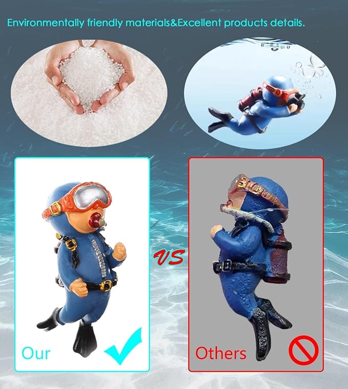 Mixed Color Floating Fish Tank Decorations - Cute Little Astronauts Aquarium Accessories - Suitable for All Kinds of Fish Tanks