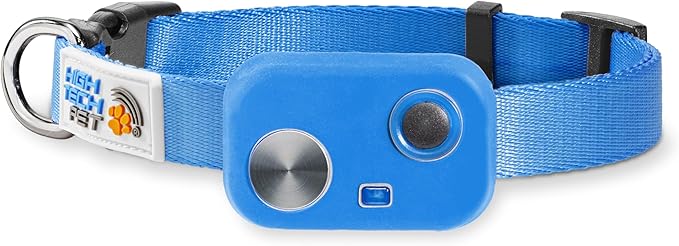 MS-5 Automatic Pet Door Collar, Genuine High Tech Pet Brand Dog Collar for Power Pet Doors - Deluxe Strap (Blue, Medium) - DC-BLUE-MS5-M