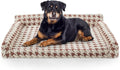 FURTIME Orthopedic Dog Beds Large Sized Dog, XXL Washable Memory Foam Pet Couch Bed with Removable Washable Cover, Non-Slip Bottom with Bolster Sides, Brown