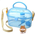 Portable Hamster Cage Syrian Hamster Carry Travel Cage with Water Bottle Food Bowl Adjustable Strap Pet Outgoing Cages for Gerbil Squirrel Guinea Pig Hedgehog Chinchilla