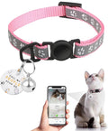 Cat Collar Breakaway with QR Code Name Tag, Reflective Kitten Collars with Bell, Cat ID Tag Personalized, Ultra-Durable, Adjustable, Quick Release, Fits Most Girl Boy Small Large Cats (8''-13.3'')