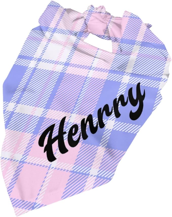 Custom Pet Scarf Personalized Dog Bandana with Name Personalized Add Your Text Bibs Triangle Head Scarfs Gift for Small Medium Large Dogs Cats Baby Puppy Pets Accessories