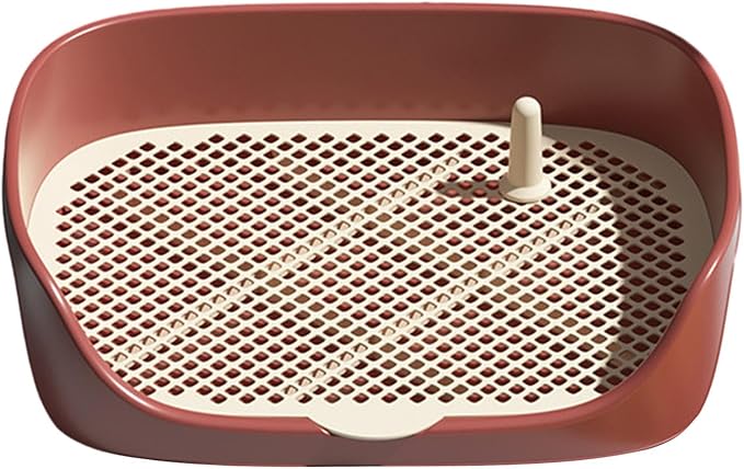 Dog Tray with Wall for Cats and Dogs, Elevated Pet Feeding Station, Wall-Mounted Pet Bowl Tray with Barrier, Multi-Level Pet Food Dispenser for Clean Feeding- Red L