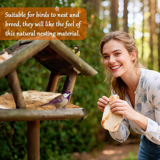 Sukh Bird Nesting Material - Bird Nests Bedding Hummingbird Nesting Material Mixing Canary Nesting Material Finch Nesting Material Parakeet Nesting Materials for Cage,Gardens,Tree Trunks (3)