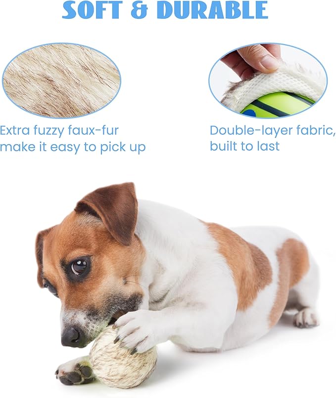 Nocciola Wobble Giggle Ball for Dogs, Interactive Dog Toys for Boredom, Squeaky Ball Dog Toys to Keep Them Busy, Pet Toys for Small Medium Large Dogs, Fun Giggle Sounds When Rolled or Shaken (L)