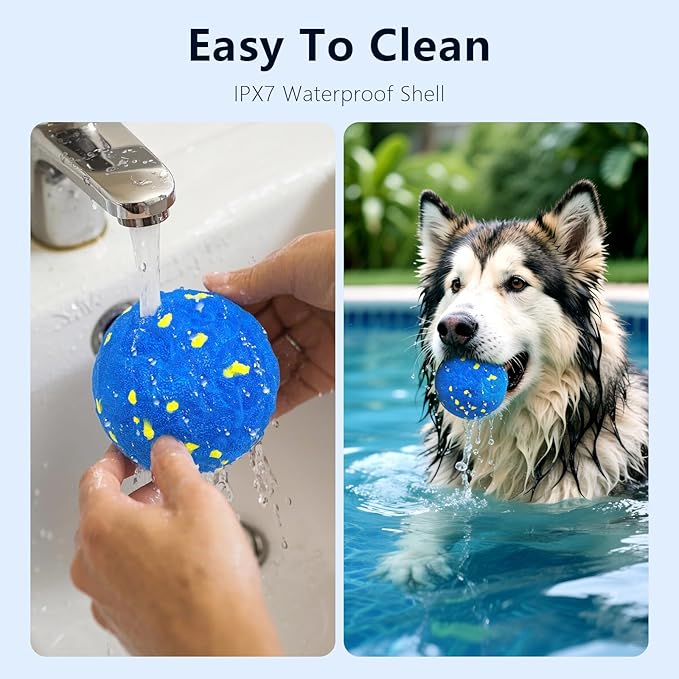 Interactive Dog Toy Ball, Interactive Dog Toys for Large Medium Dogs - Smart Automatic Bouncing Ball - 3 Modes Moving Vibrating Rolling Jumping Balls to Keep Them Busy