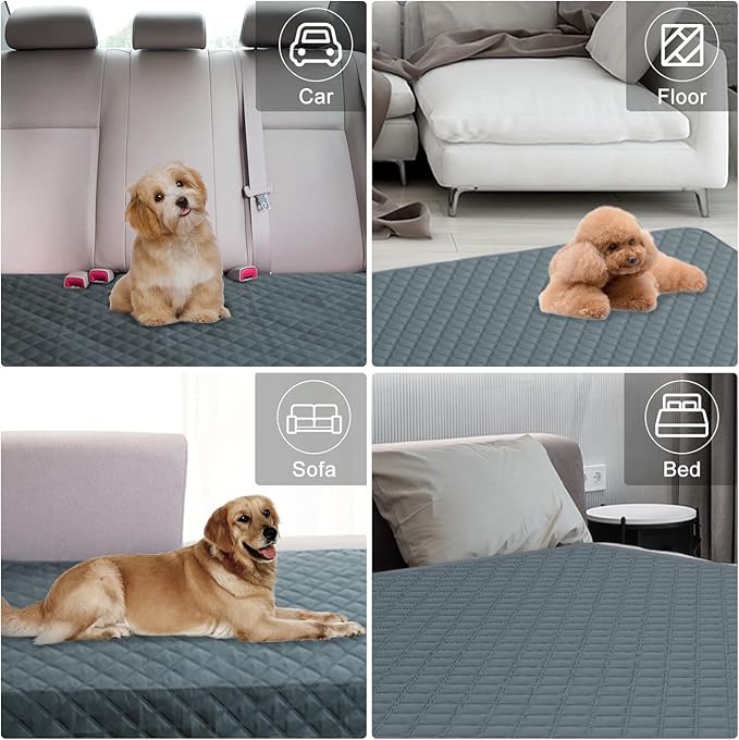 Comsmart Waterproof Couch Cover Dog Cat Blanket, Anti-Slip Liquid Urinary Proof Furniture Blanket, Reversible Pet Blanket Protector for Couch Sofa Bed Car Floor, 82 * 82 in