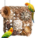 Bird Foraging Toys Natural Bird Toys Conure Toys Parrot Shredding Hanging Toys for Small to Medium Birds Parakeet Cockatiel Conure Lovebird Budgie