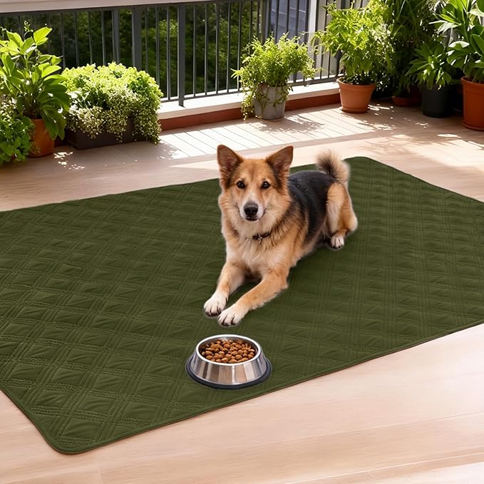 hyha Waterproof Dog Blanket, Reversible Pet Bed Blanket, Soft Sofa Couch Cover for Dogs Washable, Waterproof Pet Couch Covers for Sofa Puppy Cats Furniture Protector(30"x70", Green/Navy Blue)