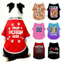 Custom Dog Shirt with Name Photo Text Logo Personalized Dog Pullover Shirts Customized T Shirt Clothes Gifts for Small Medium Large Dogs Cats Pet