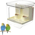 No Mess Bird Feeder for Cage, Hanging Bird Bath for Cage for Lovebirds, Finches, Parakeets, Budgies, and Other Small to Medium Birds