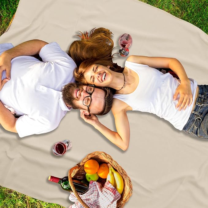 Fleece Throw Blanket Bulk Fleece Blankets Solid Lightweight Warm Soft Cozy Pet-Friendly for Home Bed Sofa Couch Dorm Office Wedding Gifts Travel Airplane for Seasons (Beige, Pack of 6-50x60 Inches)