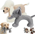 Linen Safari Companions, Squeaky Dog Chew Animals, with Durable Linen Material, Durable and Resistant to Chewing, for Relieve Dog's Boredom (Elephant+Sheep)