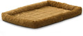 MidWest Homes for Pets QuietTime Dog Bed – Cinnamon Faux Fur Bolster, Ultra-Soft and Machine Washable, Fits 48-Inch Crates and Carriers, for Extra-Large Breed Dogs