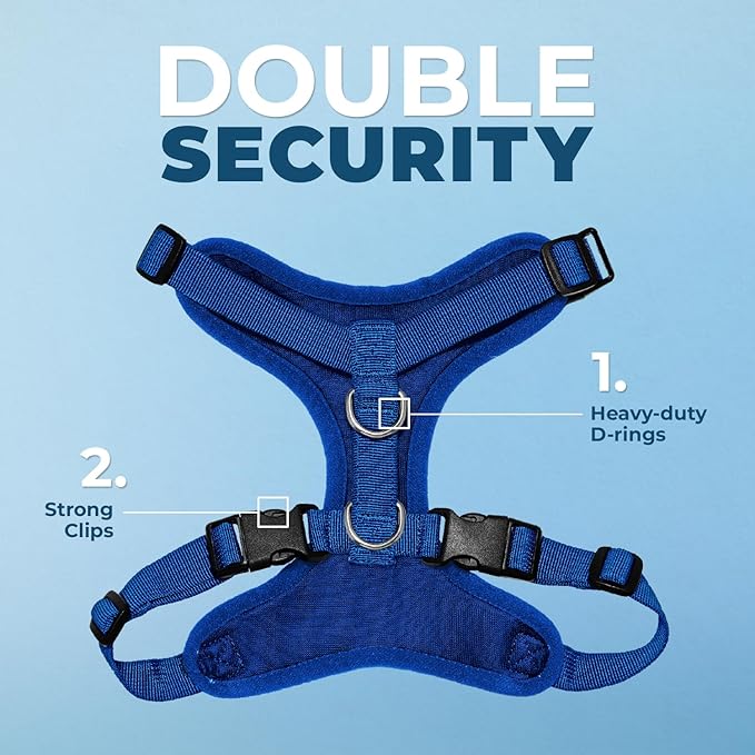 Voyager Step-in Pet Harness - All Weather Mesh, Adjustable Step in Harness for Cats and Dogs by Best Pet Supplies - Royal Blue, XS