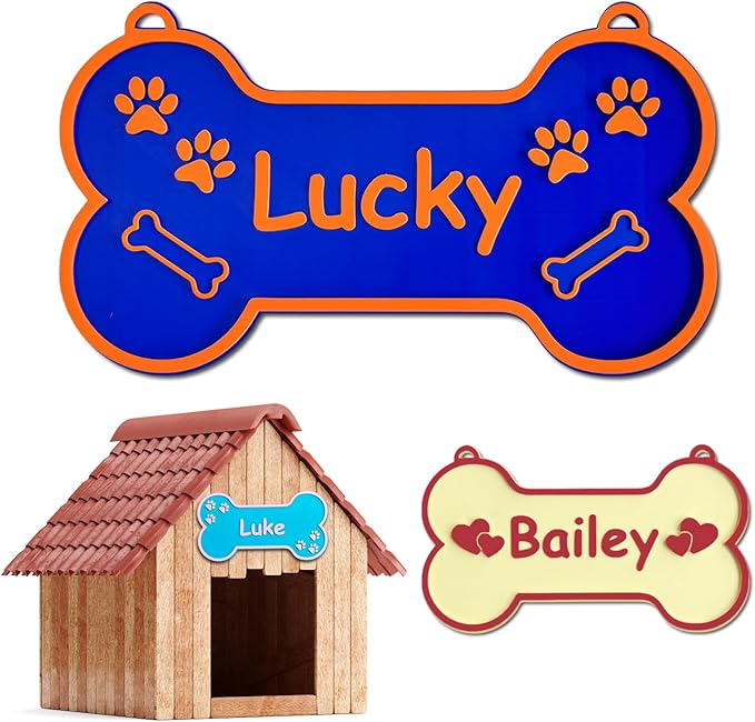Personalized Dog Crate Sign Custom Dog Kennel Accessories Name Plate Doghouse Sign Decor