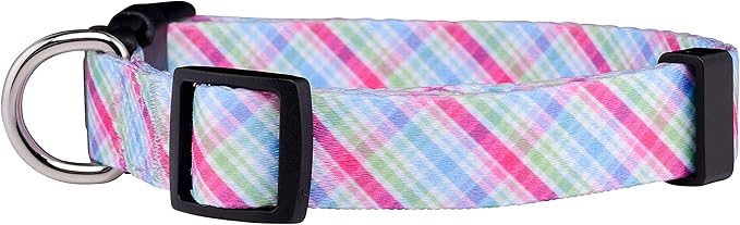 Native Pup Easter Dog Collar, Cute Spring Gift for Puppies, Pink Pastel, Eggs, Chicks, Bunny Adjustable for Small, Medium, Large Breeds (Pastel, Medium)