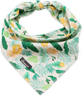 ARING PET Summer Dog Bandanas, Autumn Leaf Floral Kerchief Triangle Bibs Scarf for Puppy Small Medium Large Boy Girl Dogs Cats-S