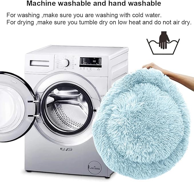 Cat Beds for Indoor Cats,24 Inch Dog Bed for Small Melium Large Dogs, Washable-Round Pet Bed for Puppy and Kitten with Slip-Resistant Bottom