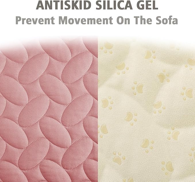 Ameritex Waterproof Pet Bed Cover Anti-Slip Dog Bed Blanket for Sofa and Furniture Waterproof New Pattern Design (Pink, 30x53 Inch (Pack of 1))