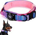 2026 Upgrade Waterproof AirTag Dog Collar, Military Tactical Dog Collar with AirTag Holder, Comfortable Control Handle and Metal Buckle, GPS Dog Collar Holder for Medium to Large Dogs (Snow Cone,M)