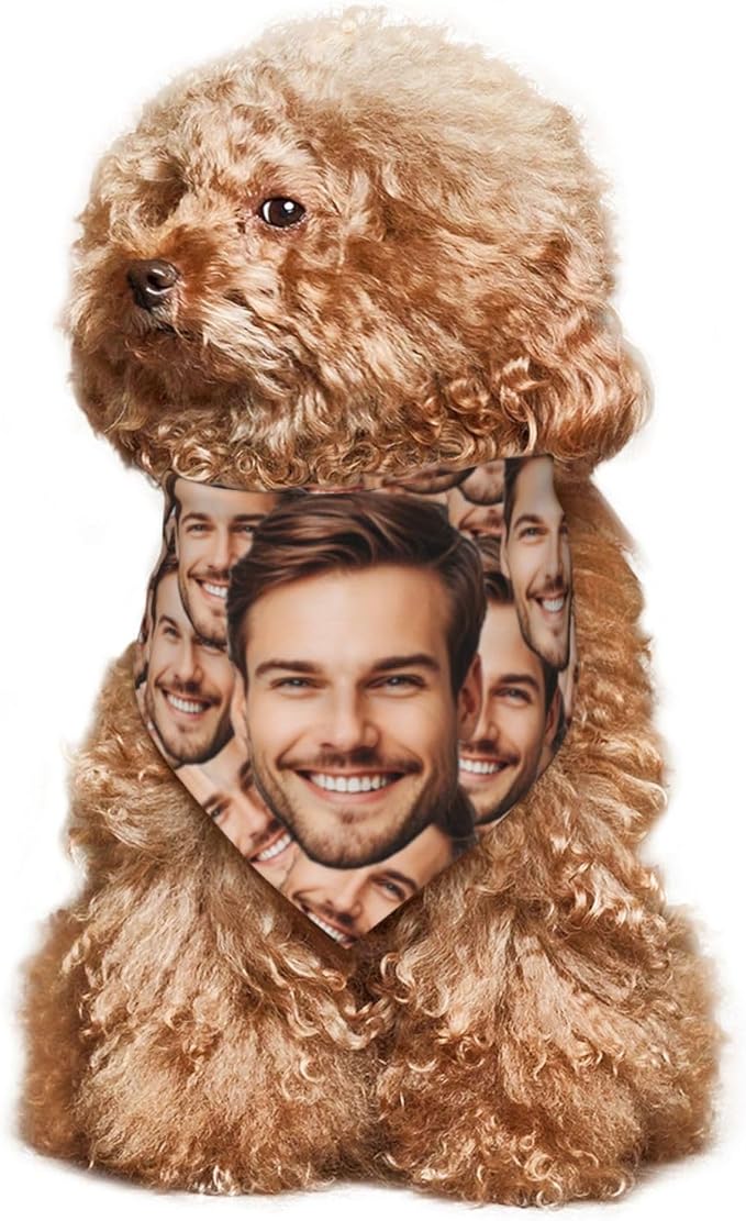 Custom Dog Bandana for Cat Dog Pet Add Your Design Personalized Neckwear Bandanas with Your Text Logo Image Customized Pet Scarf Funny Gifts Style 01
