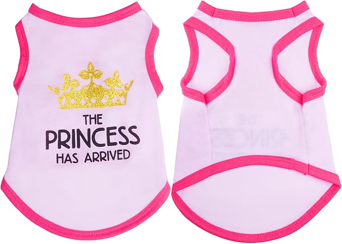 4 Pack Dog Shirts Summer Printed Puppy Clothes Cute Sleeveless Pet T Shirts Dog Clothes for Small Medium Dogs Cats Girl(XS)