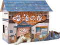 SMILE PAWS Cat Beds for Indoor Cats, Cardboard Cat House with Scratchers, Onsen Hotel, Large Sturdy Cat Furniture Condo Cave Tent, Easy to Assemble Pet Toys Accessories Stuffs, Bunny Small Animals