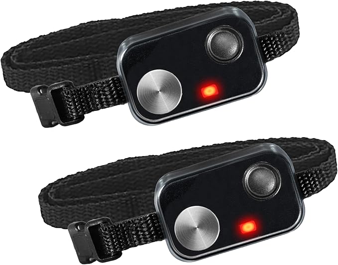 MS-5 Automatic Pet Door Collar 2-Pack, Genuine High Tech Pet Brand Dog Collar for Power Pet Doors - Econ Series, Waterproof (Black Case & Strap) - MS-5 ECON 2-PK