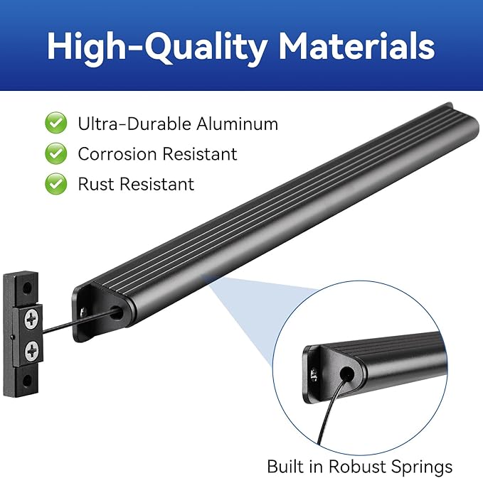 RV Screen Door Closer with Adjustable Tension, Aluminum RV Door Closer Kit, Built-in Spring Automatic Closing Device, Works with Most Camper Travel Trailer Window