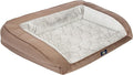 Serta Orthopedic Quilted Couch Dog Bed for Pets – Chocolate Brown (X-Large)