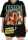 NAZENTI Custom Bootleg Rap Tee, Custom T-Shirts with Picture, Retro Custom Bootleg, Valentine's Gifts for Him Her