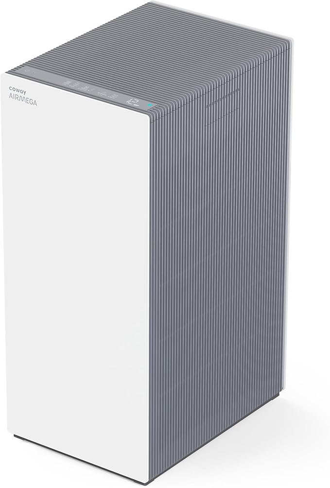 COWAY Air Purifiers for Large Room Whole Home Up to 4,253ft², 2 Sets of XL Washable Pre-Filters and HEPA Filters for Dual Purification, AQI, Turbo Mode, Timer, Wheels, 5yr Warranty, ProX(W)