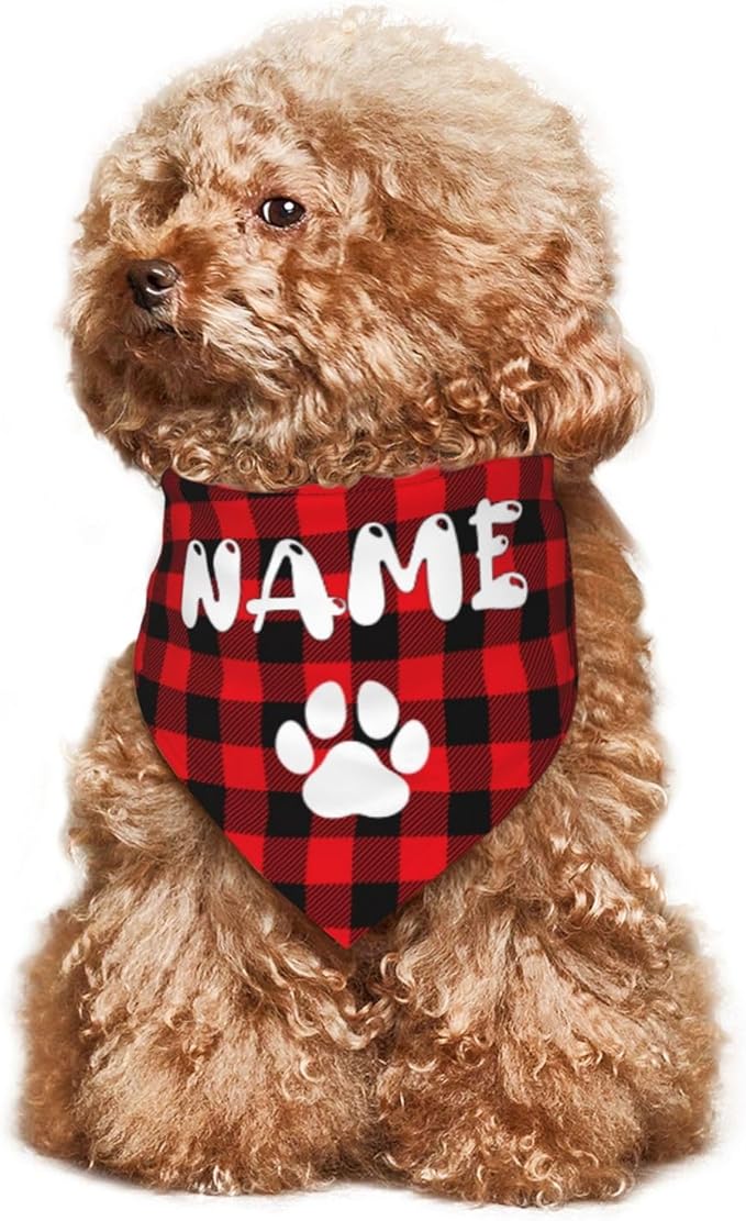 Custom Dog Bandana Add Your Text Photo Name Personalized Neckwear Bandanas Soft Customized Pet Scarf with Your Design Funny Gifts for Cat Dog Pet Style 01